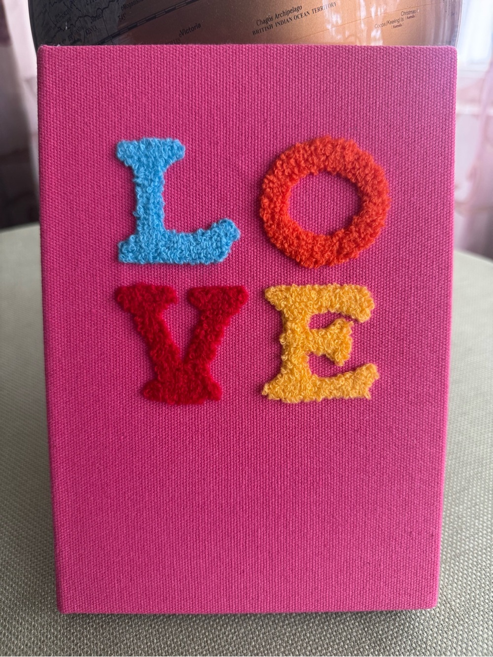 🌞 4/$20 - Molly & Rex LOVE Pink Fabric Hardcover Notebook - 192 Pages 8.5x6 inch